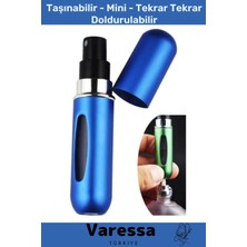 Varessa Delu x e Seri Doldurulabilir Parfüm Şişesi Cep Boy Kolay Taşınabilir Çanta Içi Mini 5 ml 1 Adet