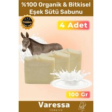 Varessa Premium Seri %100 Güzel Kokulu Organik Bitkisel El Yüz Vücut Saç Orijinal 4'lü Eşek Sütü Sabunu