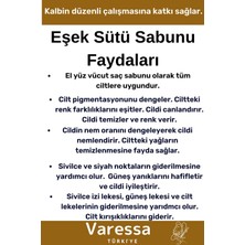 Varessa Premium Seri %100 Güzel Kokulu Organik Bitkisel El Yüz Vücut Saç Orijinal 4'lü Eşek Sütü Sabunu