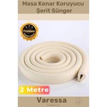 Varessa Premium Seri Iz Bırakmaz Kalın Sehpa Çocuk Bebek Şerit Mobilya Masa Kenar Köşe Koruyucu 2 Metre