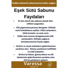 Varessa Premium Seri %100 Güzel Kokulu Organik Bitkisel El Yüz Vücut Saç Orijinal 5'li Eşek Sütü Sabunu