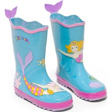 Kidorable Deniz Kızı Yağmur Çizmesi Pamuk Astar Kauçuk Malzeme Kaymaz Özellikli Çocuk Ayakkabısı