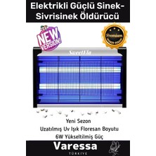 Varessa Premium Seri Elektrikli Yükseltmiş Güç Çift Florasan Uv Zincirli Askılı Sinek Sivrisinek Kovucu