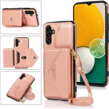 Samsung Galaxy A25 5g Cep Telefon Kılıf Kart Tutucu Deri+Tpu Crossbody Cover (Yurt Dışından)