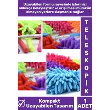 Wintoup Özel Yüksek Kaliteli Kompakt Uzayabilen Teleskopik Mutfak Banyo Temizlik Mikrofiber Toz Alma Fırçası