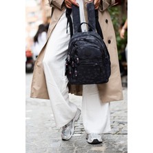 Unisex Suya Dayanıklı Krinkıl Kumaş Çok Gözlü Orta Boy  Laptop Okul ve Sırt Çantası