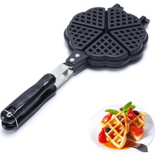 6 "waffle Makinesi Tava Tencere Parti Yemek Makinesi Aperatifler Kahvaltı Için Üst (Yurt Dışından)