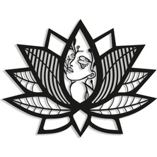 NR Dizayn Kadın & Lotus Dekoratif Metal Tablo