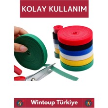 Özel Yüksek Kaliteli Kablo Bahçe Düzenleyici Çok Amaçlı Cırt Cırt Düzenleyici Organizer 5metre 5ADET