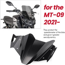 Praise6 Motosiklet Aksesuarları Ön Cam Ön Cam Rüzgar Kalkanı Saptırıcı Yamaha Mt-09 MT09 2021- (Yurt Dışından)