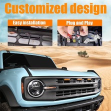 Praise6 3 Adet Ön LED Izgara Işıkları Ford Bronco Aksesuarları 2021 2022 2023 2/4-Door Amber Izgara Lambaları Kiti (Yurt Dışından)