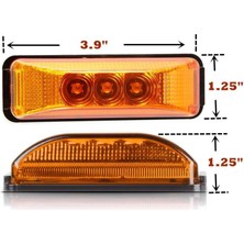 Praise6 LED 3.9 Inç Araba Kamyon Yan Işaretleyici Işık Kuyruk Arka Lambalar Gösterge Işaretleyici 10-24 V Römork Rv Tekne Kamyon (Yurt Dışından)