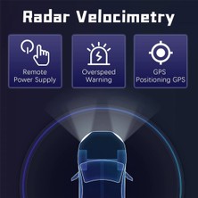 Praise6 Sesli Hız Uyarılı Araç Radar Dedektörü, 360° Algılama, Araç Hız Alarm Sistemi, LED Ekran, Şehir/otoyol Modu (Yurt Dışından)