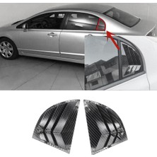 Praise6 1 Çift Araba Arka Cam Deklanşör Kapağı Trim Honda Civic Sedan 8th 2005-2011 Yan Panjur Trim Paneli Havalandırma Etiket B (Yurt Dışından)