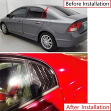 Praise6 1 Çift Araba Arka Cam Deklanşör Kapağı Trim Honda Civic Sedan 8th 2005-2011 Yan Panjur Trim Paneli Havalandırma Etiket B (Yurt Dışından)