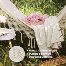 Comfy Haven Beyaz Veranda Bahçesi Hamak Asma Bahçe Salıncak Maksimum 500LBS (Yurt Dışından)