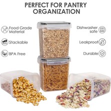 Comfy Haven Plastik Bpa 12 Parça 1,5 Qt / 1,6 L Mutfak Kiler Taze Kutu Hava Geçirmez Gıda Saklama Kabı (Yurt Dışından)