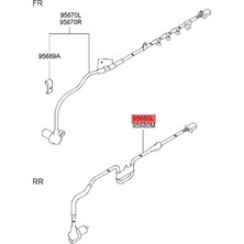 Praise6 95680-08300 Sol Arka Tekerlek Abs Hız Sensörü Hyundai Elantra 2007-2016 Için Araba Anti-Kilit Abs Sensörü 9568008300 (Yurt Dışından)