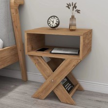 Reyo Home Enda Ayaklı Dergilikli Komodin Kahve Sehpası Atlantik Çam