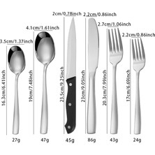 Comfy Haven Paslanmaz Çelik Çatal Bıçak Takımı, Ayna Cilalı Çatal Bıçak Takımı, Çatal Kaşık Bıçak Çatal Bıçak Takımı Dahil 4 Parçalı Set, Bulaşık Makinesinde Yıkanabilir (Yurt Dışından)