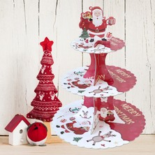 Comfy Haven 3 Katlı Noel Noel Cupcake Pasta Standı Tutucu (Yurt Dışından)