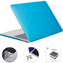 4U Sky MacBook Pro 16 Inç (2021) A2485 (Ab Versiyonu) Mat Pc Dizüstü Koruyucu Kapak + Tpu Klavye Kaplaması + Silikon Anti-Toz Tıkaçları-Bebek Mavisi Için (Yurt Dışından)