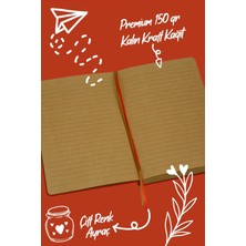 Victoria's Journals Bujo Kraft Keten Defter 96 Yaprak A5 150 Gr. Kraft Çizgili