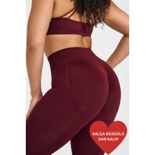 Gymhams Gh-Oa Serisi Kalçası Büzgülü Push Up Kalça Şekillendirici Seamless Scrunch Likralı Spor  Kadın Tayt