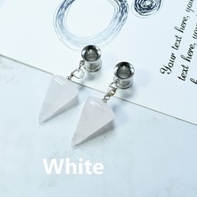 Renjie Shop C Pembe Tarzı 16 mm 1 Çift Opsiyonel Doğal Yeşim Konik Asma Saddle Fleş Tünel Kulak Takıları Kulak Tüneli Genişletici Vücut Piercing Takıları (Yurt Dışından)