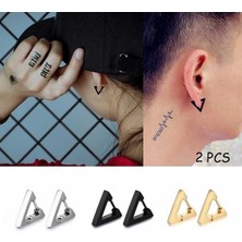 Renjie Shop C Altın Tarzı Gothic Punk Paslanmaz Çelik Küpe Erkek Kadın Küpe Huggie Piercing Küpe - Erkek Kadın Küpe Takımları (Yurt Dışından)