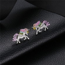 Renjie Shop C Gümüş Tarzı Kadınlar Için Gümüş Kristal Unicorn Küçük Küçük Küçük Küçük Küçük Küçük Küçük Küçük Küçük Küçük Küçük Küçük Küçük Küçük Küçük Küçük Küçük Küçük Küçük Küçük Küçük Küçük Küç (Yurt Dışından)