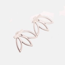 Renjie Shop C Altın Tarzı 1 Çift Moda Punk Kadın Çiçek Lotus Kulak Jak Stud Küpe Takı Boho Hediyeler Tl (Yurt Dışından)