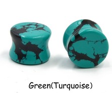 Renjie Shop C Mor Tarzı 8 mm 1 Çift Doğal Reiki Taşı Plug Ametist Kulak Genişletici Howlite Obsidyen Çift Flared Tünel Taş Kulak Tıkaçları Kulak Delikleri Gerdirici Vücut Piercing Takıları (Yurt Dışından)