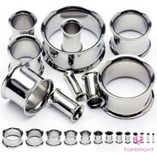 Renjie Shop C 12 mm Topbrıght® Bir Çift 316L Cerrahi Çelik Kulak Tüpü Incelemesi Hijyenik Çift Flare Tünel Kulak Tıkaçları Earlets Vücut Takıları (Yurt Dışından)