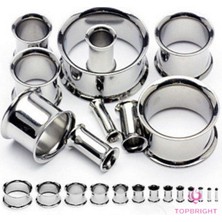 Renjie Shop C 12 mm Topbrıght® Bir Çift 316L Cerrahi Çelik Kulak Tüpü Incelemesi Hijyenik Çift Flare Tünel Kulak Tıkaçları Earlets Vücut Takıları (Yurt Dışından)