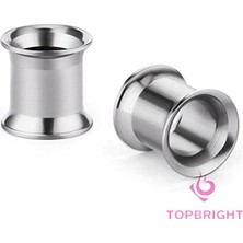 Renjie Shop C 12 mm Topbrıght® Bir Çift 316L Cerrahi Çelik Kulak Tüpü Incelemesi Hijyenik Çift Flare Tünel Kulak Tıkaçları Earlets Vücut Takıları (Yurt Dışından)