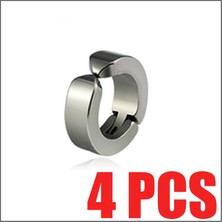 Renjie Shop C Siyah Stil Takı Aksesuar Küpe Pürüzsüz Metal Stil Deliksiz Kulaklar Için Charm Trendy Kulak Klipsi Kişilik Unisex Titanyum Çelik Kulak Klipsi Kravat Moda Takı Yuvarlak Punk (Yurt Dışından)
