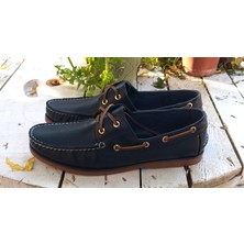Bags Shoes Bagsshoes Zy-15001 Erkek Hakiki Deri Günlük Navigator Marine Ayakkabı