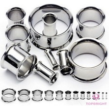 Renjie Shop C 20 mm Topbrıght® Bir Çift 316L Cerrahi Çelik Kulak Tüpü Incelemesi Hijyenik Çift Flare Tünel Kulak Tıkaçları Earlets Vücut Takıları (Yurt Dışından)