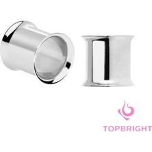 Renjie Shop C 20 mm Topbrıght® Bir Çift 316L Cerrahi Çelik Kulak Tüpü Incelemesi Hijyenik Çift Flare Tünel Kulak Tıkaçları Earlets Vücut Takıları (Yurt Dışından)