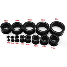 Renjie Shop C Çok Stil 8 mm Çok Renkli Silikon Esnek Ince Kulak Tıkacı Çift Flared Deri Tüneller Kulaklıklar Kulak Gerdirici Genişletici Piercing (Yurt Dışından)