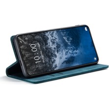 4U Sky Caseme Xiaomi 14 Ultra Standlı Kılıf Kart Yuvası Deri Telefon Kapağı-Mavi (Yurt Dışından)