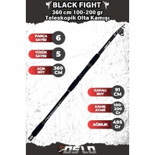 Oslo Black Fight 360 cm 100-200 gr Teleskopik Olta Kamışı