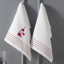 Schafer Home Wine 2'li Kurulama Bezi 40X60 Cm Beyaz  Polyester Malzeme