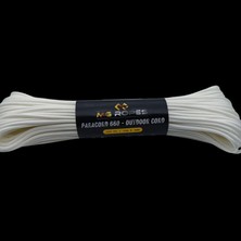 Mg Ropes Polyester Paracord Ip 4 mm Beyaz Renk 30 Metre