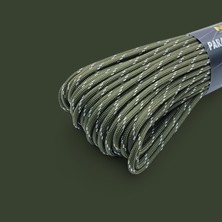Mg Ropes Polyester Paracord Ip 4 mm Haki Beyaz Desenli Renk 30 Metre