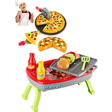 Berattoys Oyuncak Mangal Seti Tepsili Kesilebilen Pizza Barbekü Evcilik Oyunu Mutfak Seti