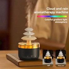 Haven Cloud Rain Hava Nemlendirici Esansiyel Yağ Aromaterapi Difüzörü USB Sessiz Sis 7 Renkli Işık Abd Fişi (Yurt Dışından)