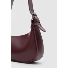 Shule Bags Muse Bordo Oval Baget Çanta