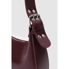 Shule Bags Muse Bordo Oval Baget Çanta